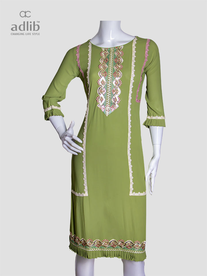 Ladies Kurti (Dark-Olive)