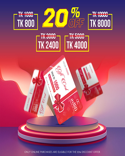 Announcement of launch of adlib's new gift card voucher.