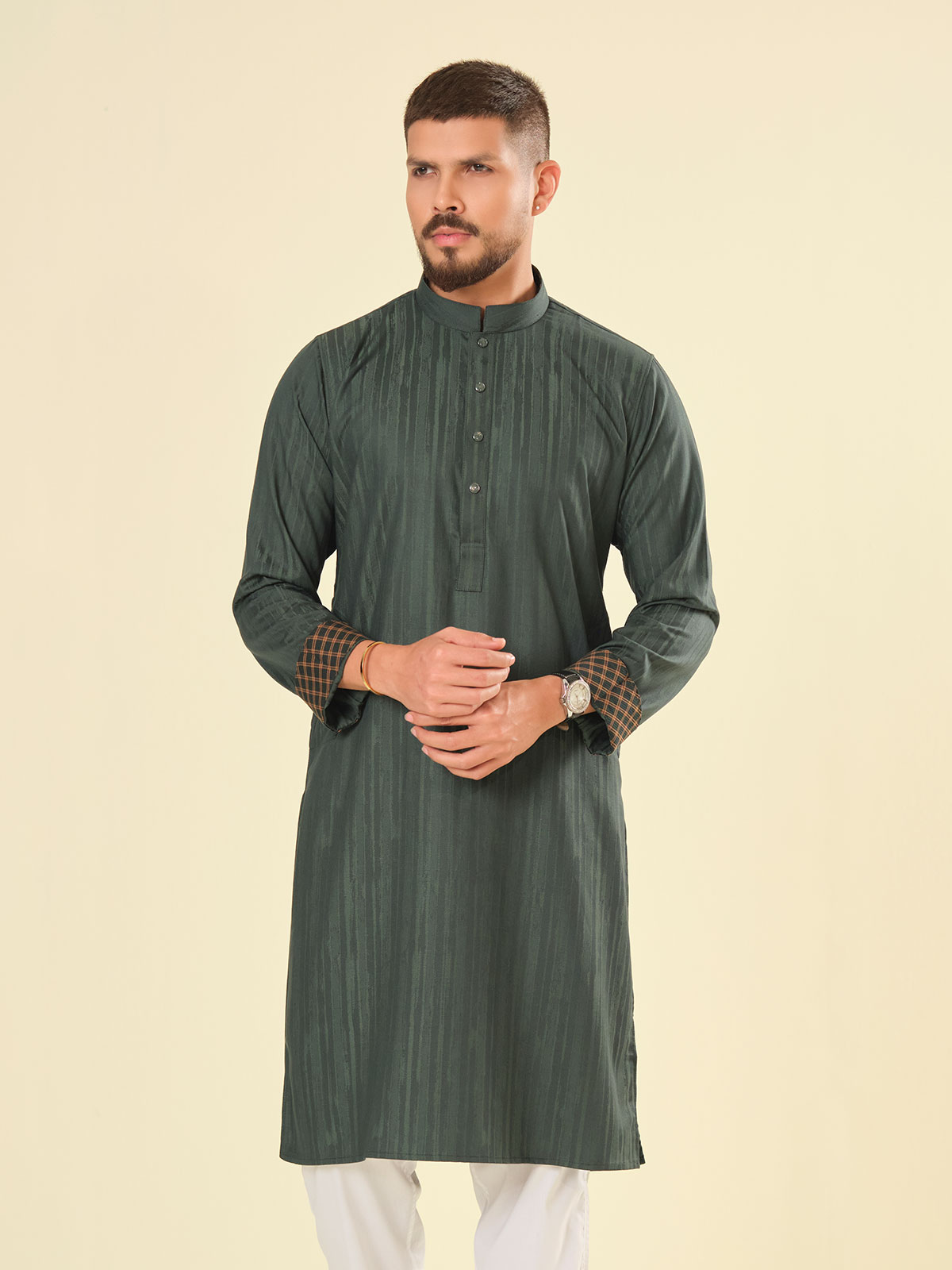 Casual Panjabi Dark Green