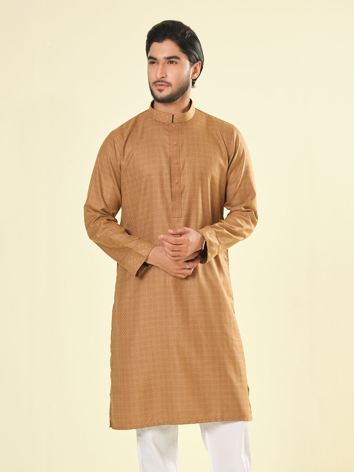 Casual Panjabi Bisque