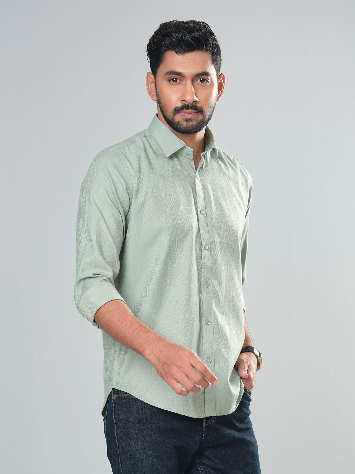 Casual Shirt Light Sea Green