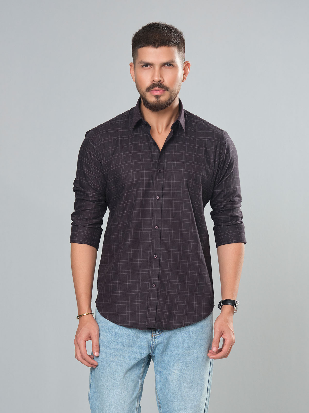 Casual Shirt Dark Coffee